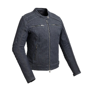 WOMENS DENIM MOTORCYCLE JACKET