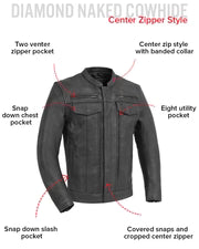 FIM263CDMZ Raider Men's Motorcycle Leather Jacket