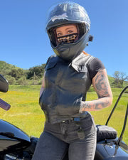 FIL516SDC | Ludlow - Women's Motorcycle Leather Vest