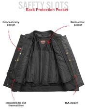 FIM263CDMZ Raider Men's Motorcycle Leather Jacket