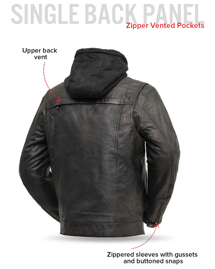 FIM276SDTZ Vendetta Men's Motorcycle Leather Jacket
