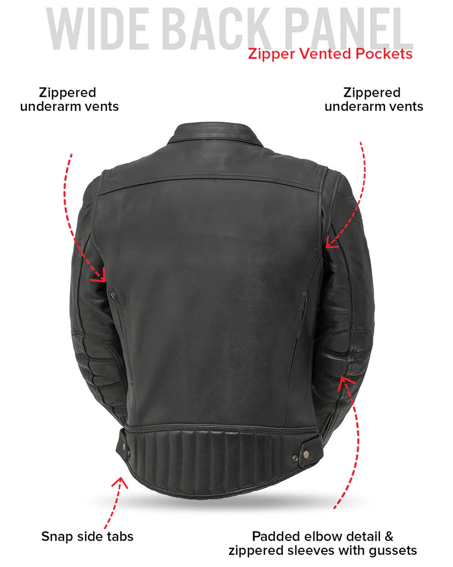 FIM288CHRZ Top Performer Men's Motorcycle Leather Jacket