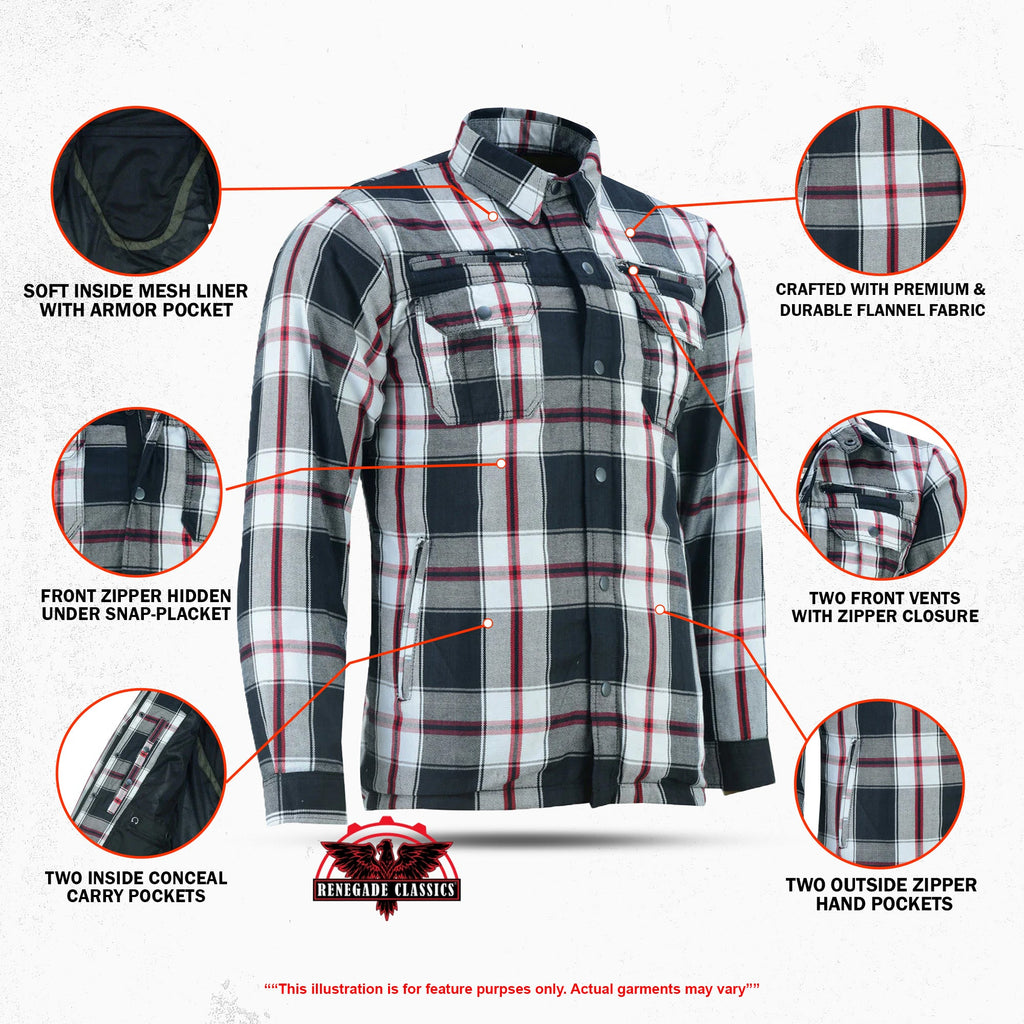 Alpha Check - White & Red Black