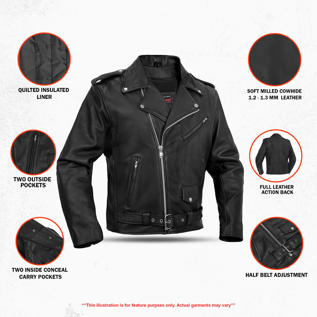 DS730 Venomist™ Men's Leather Motorcycle Jacket