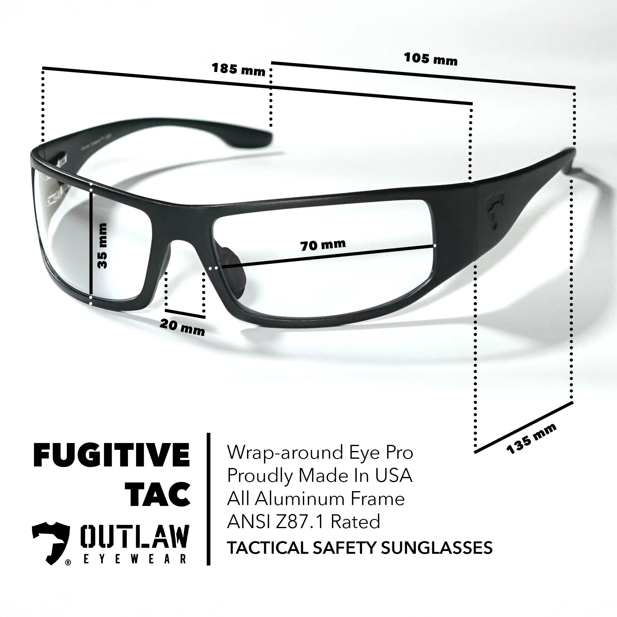 Fugitive TAC Black / Pathfinder 5.0 Transition - ANSI Z87.1-2015