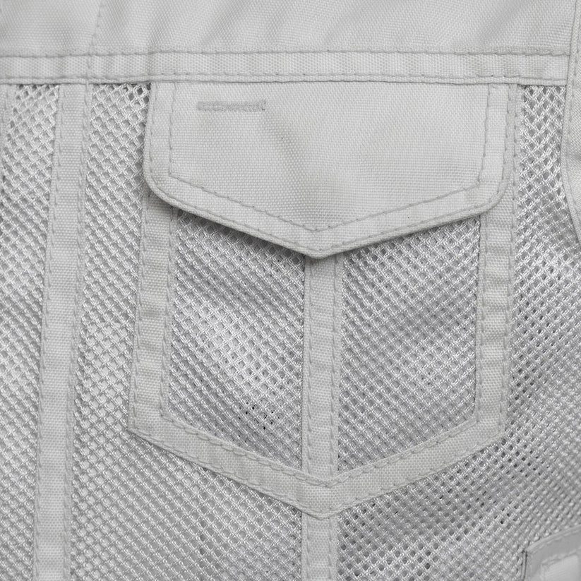 FIM659MESH-WHT-S Lowside Moto Mesh Men's Motorcycle Vest