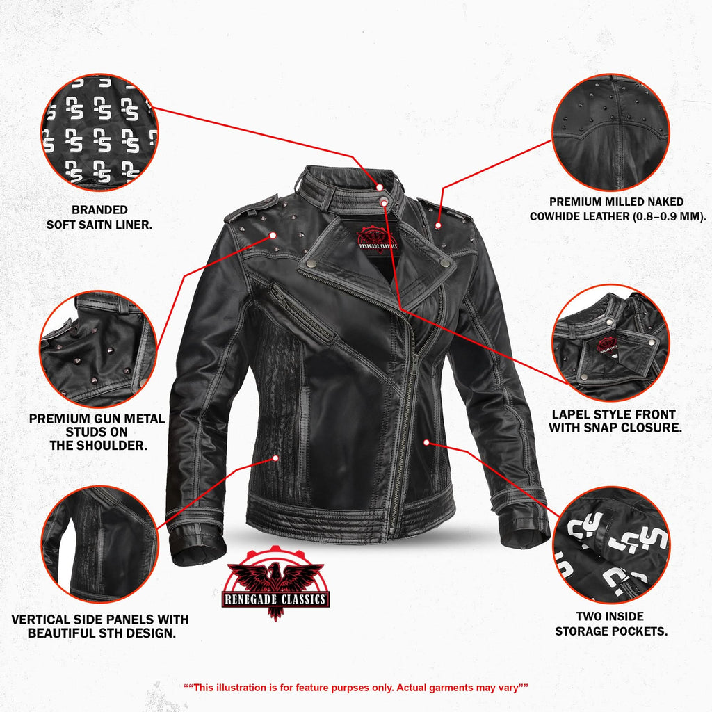 Mistress – Women’s Leather Motorcycle Jacket