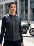 FIL516SDC | Ludlow - Women's Motorcycle Leather Vest