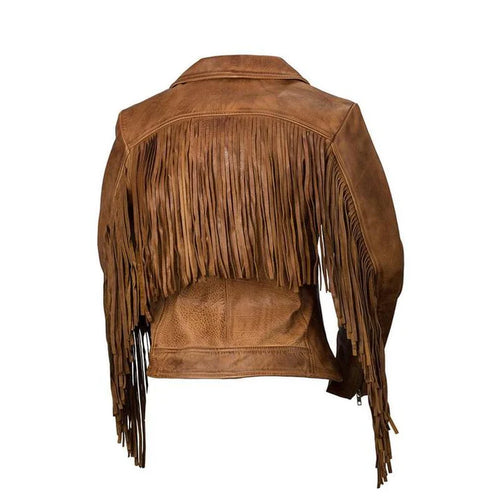 DAISY - WOMEN'S LEATHER FRINGE JACKET