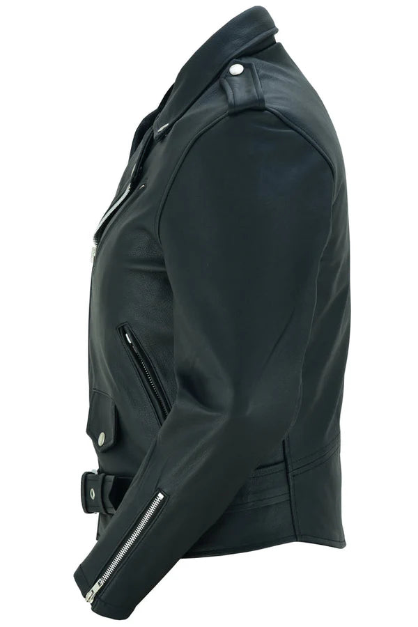 DS850 Iron Rose Women's Leather Motorcycle Jacket