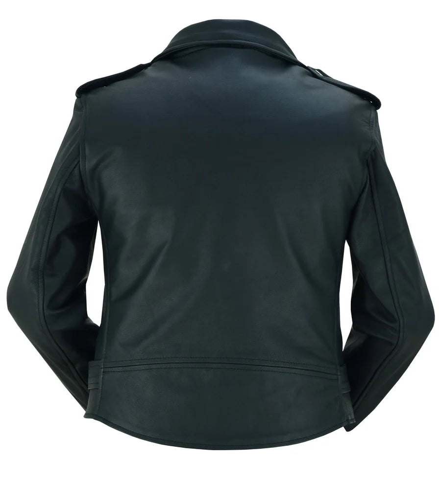 DS850 Iron Rose Women's Leather Motorcycle Jacket