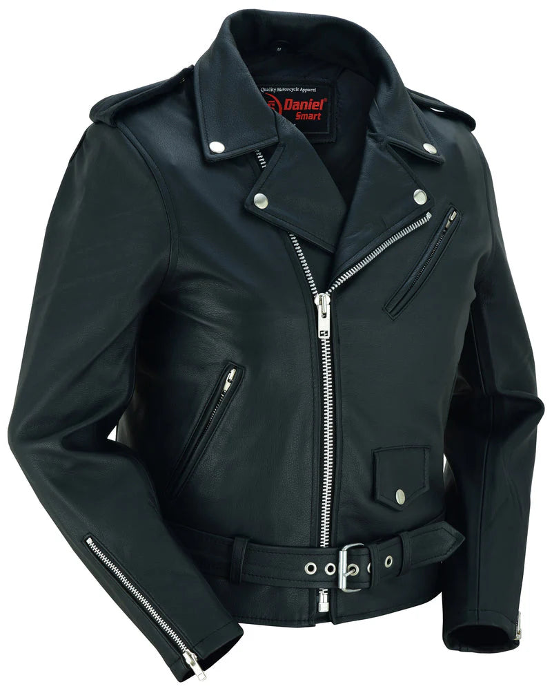 DS850 Iron Rose Women's Leather Motorcycle Jacket