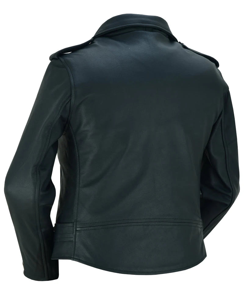 DS850 Iron Rose Women's Leather Motorcycle Jacket