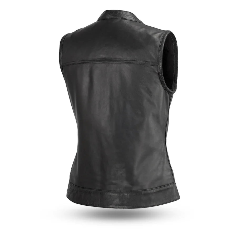 FIL516SDC | Ludlow - Women's Motorcycle Leather Vest