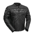 FIM243CSLZ | Savage Skulls - Men's Motorcycle Leather Jacket